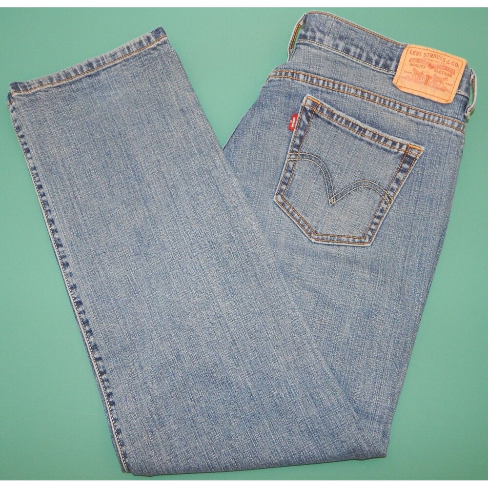 Levi's 505 Straight Leg Jeans Women's Size: 12S Blue MEDIUM Wash Denim Mid-Rise